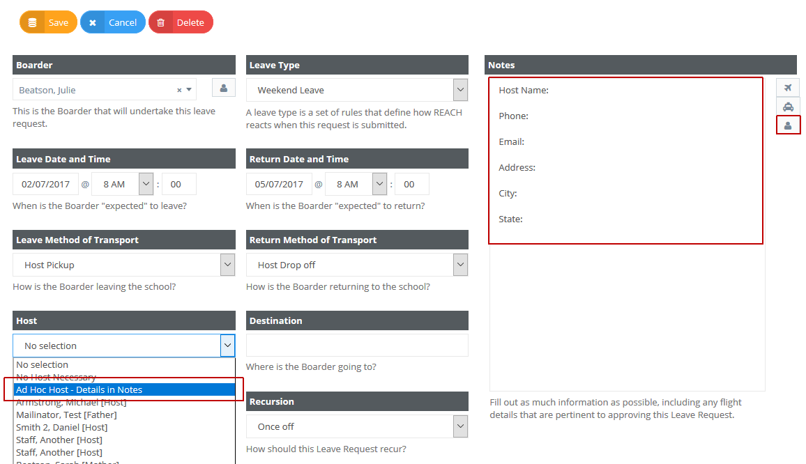 Using an Ad Hoc Host